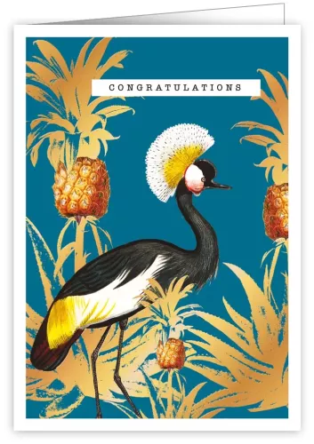 Egret, Brilliant & Wild, Greeting Card