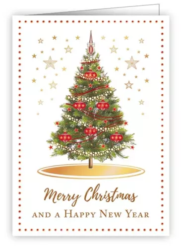 Golden Xmas and New Year, Greeting Card
