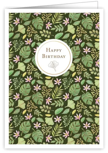 Green Leafs, Greeting Card
