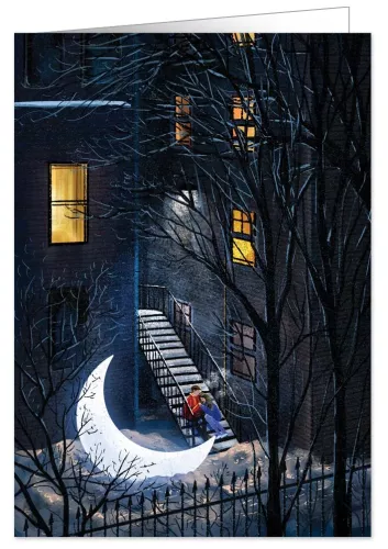 Winter Moon, Greeting Card