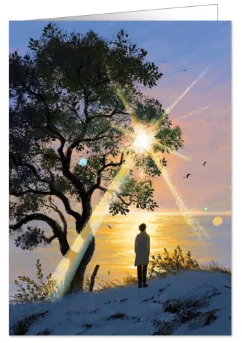 Admiring the Sunset, Greeting Card