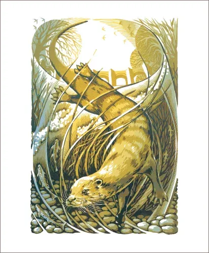 River Usk Otter, Greeting Card