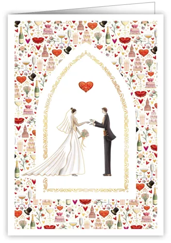 Wedding Under Heart, Greeting Card