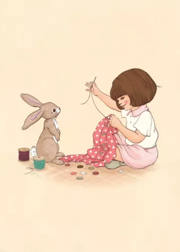 Let's Sew, Postcard