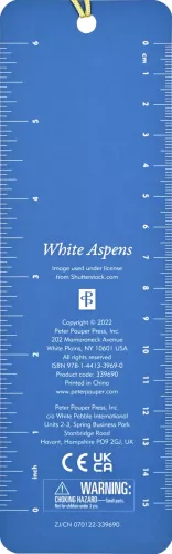 White Aspens Beaded Bookmark