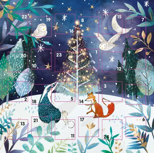 Friends in the Forest, Advent Calendar Card