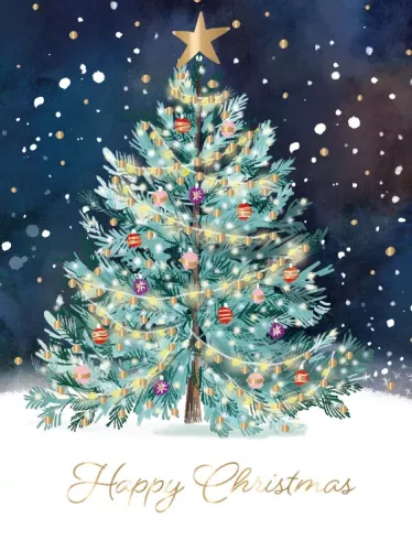 Christmas Tree, box with 8 Christmas cards