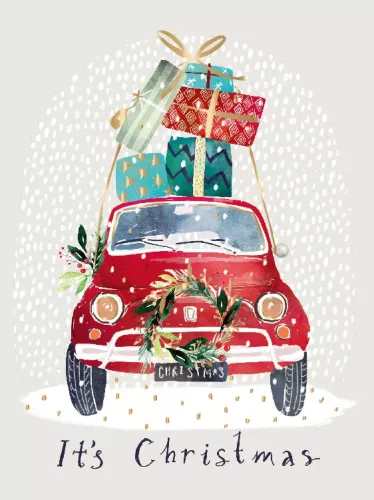 Driving Home for Christmas, box with 8 Christmas cards