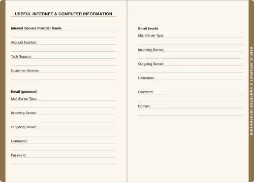 Gilded Floral Large-Format Internet Address & Password Logbook