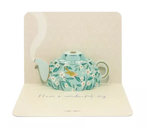 Teapot, 3D Greeting Card