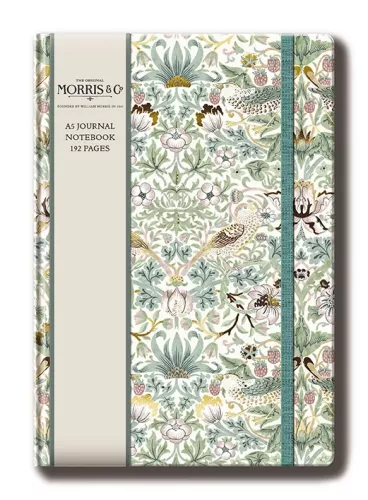 A5 Journal , William Morris, linen effect cover