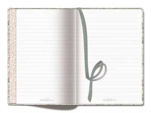 A5 Journal , William Morris, linen effect cover
