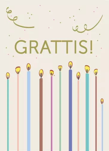 Grattisljus, Dubbelvikt Kort