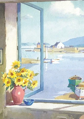 The Harbour Window - Country Down, Dubbelvikt Kort