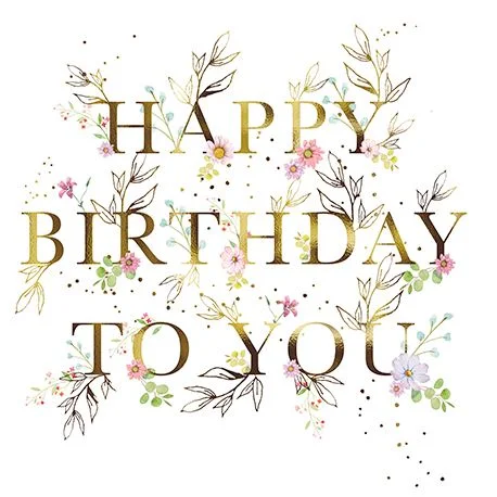 Typographic Birthday, Dubbelvikt Kort