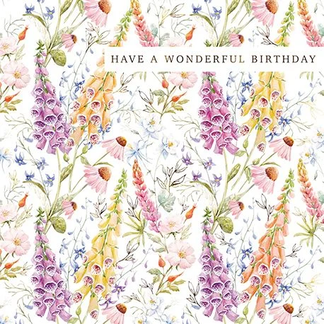 Foxglove Pattern, Dubbelvikt Kort