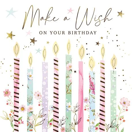 Birthday Candles, Dubbelvikt Kort