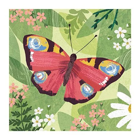 A Peacock Butterfly, Dubbelvikt Kort