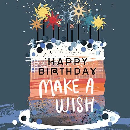 Make A Wish Cake, Dubbelvikt Kort