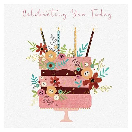 Cake & Candles, Dubbelvikt Kort