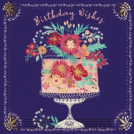 Birthday Cake, Dubbelvikt Kort