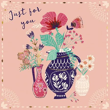 Vases Of Flowers, Dubbelvikt Kort