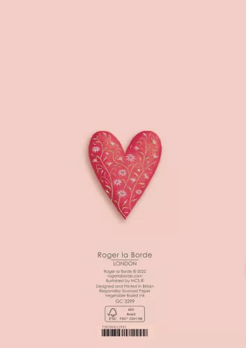 Nine Floral Hearts, Greeting Card