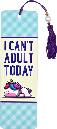 Beaded Bkmk I Can'T Adult Today