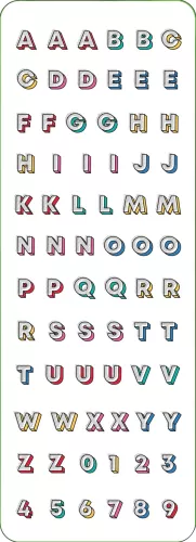 Sticker Set Letters & Numbers