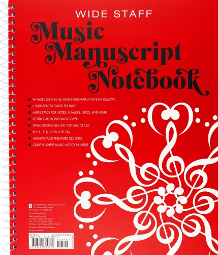 Music Manuscript Notebook Wide Staff