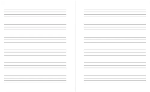Music Manuscript Notebook Wide Staff