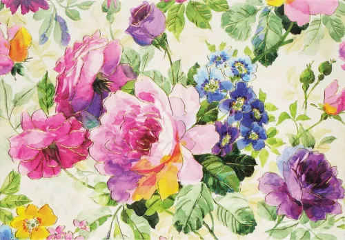 Note Card Peony Garden
