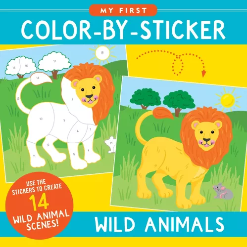 First Color By Sticker Bk  Wild Animals