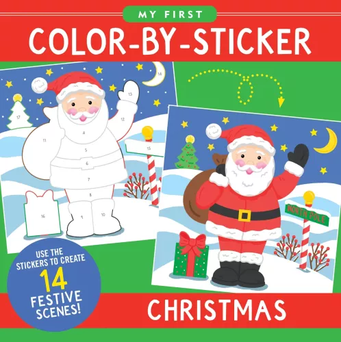 First Color By Sticker Bk Christmas