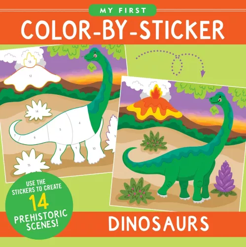 First Color By Sticker Bk Dinosaurs