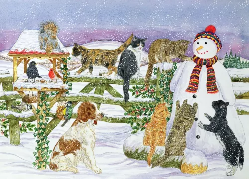Puzzle Snowman & Friends
