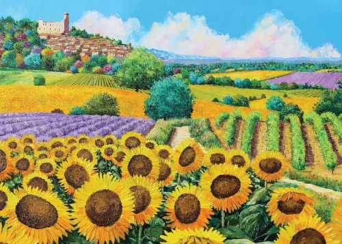 Puzzle Sunflowers & Vineyards
