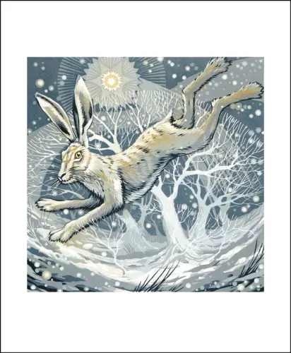Frosty Hare by Martin Truefitt-Baker, Greeting Card