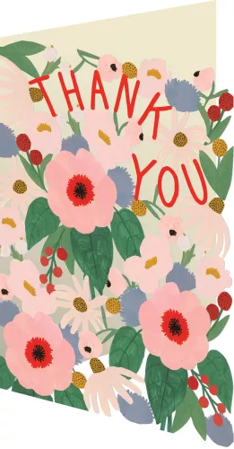 Big Pink Thank you Lasercut Card