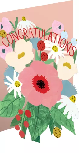 Big Pink Congratulations Lasercut Card