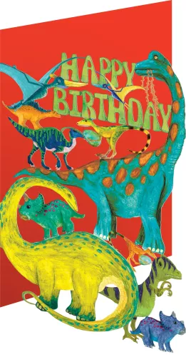 Dino Mighty Birthday Lasercut Card