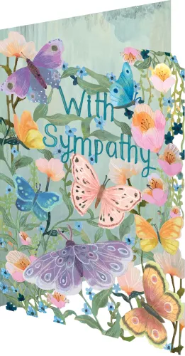 Thoughtful Butterflies Lasercut Card