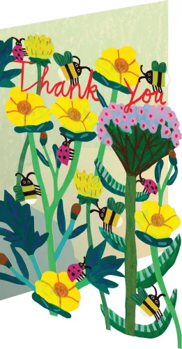 Bee Thank you Lasercut Card