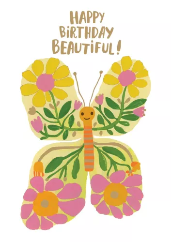 Smiling Butterfly Greeting Card