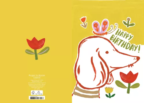 White Dog Greeting Card