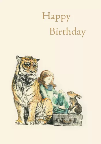 Tiger, Girl, Rabbit Petite Card