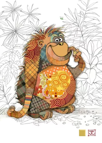 Obi Orangutan, Greeting Card