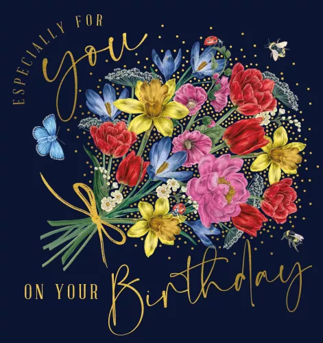 On Your Birthday Bouquet, Greeting Card