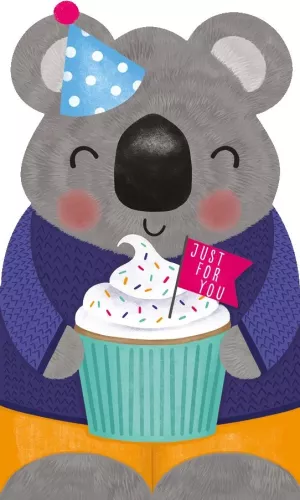 Yum Cupcake Koala, Greeting Card