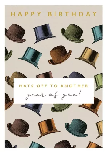 Hats Off, Greeting Card